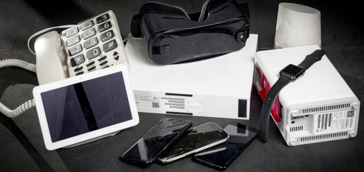 Mobile Buster at TES Villawood. e-waste products