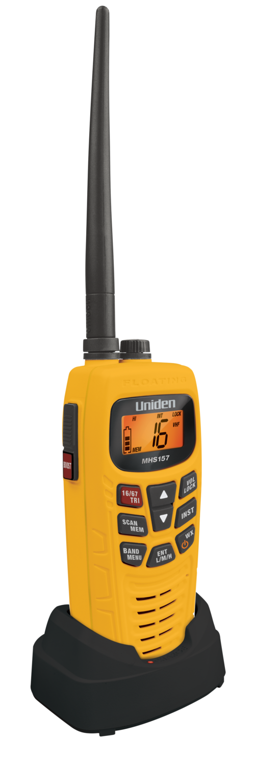 Uniden-MHS157-Handset-Cradle-Angle-LowRes-rgb Dual Band VHF/UHF